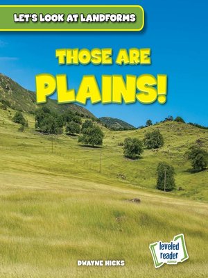 cover image of Those Are Plains!